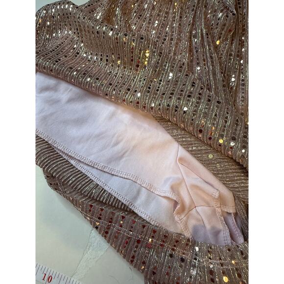 Saints & Hearts Sequin Romper Small Pink Sparkle Party NYE Clubwear Glam - Picture 7 of 8